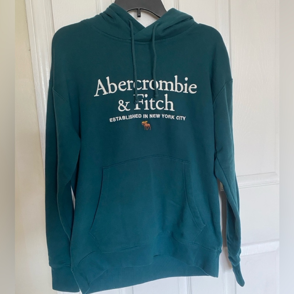 Abercrombie and Fitch Mens Green Hoodie